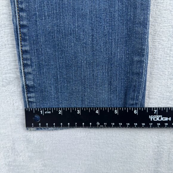 American Eagle Artist Crop Jeans Stretch Womens Size W30 Low Rise Blue - Picture 10 of 11